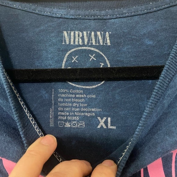 Nirvana EUC graphic band tee navy/pink size XL - Picture 2 of 3